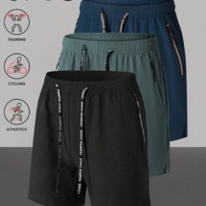 3 piezas Pantalones cortos deportivos informales