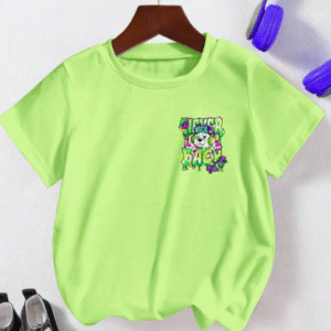 Camiseta de punto de cuello redondo impresa de moda informal