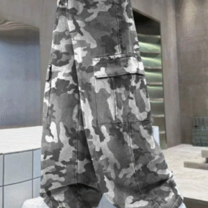 1pc Boys/Teens Casual Camo Print Loose Cargo Pants